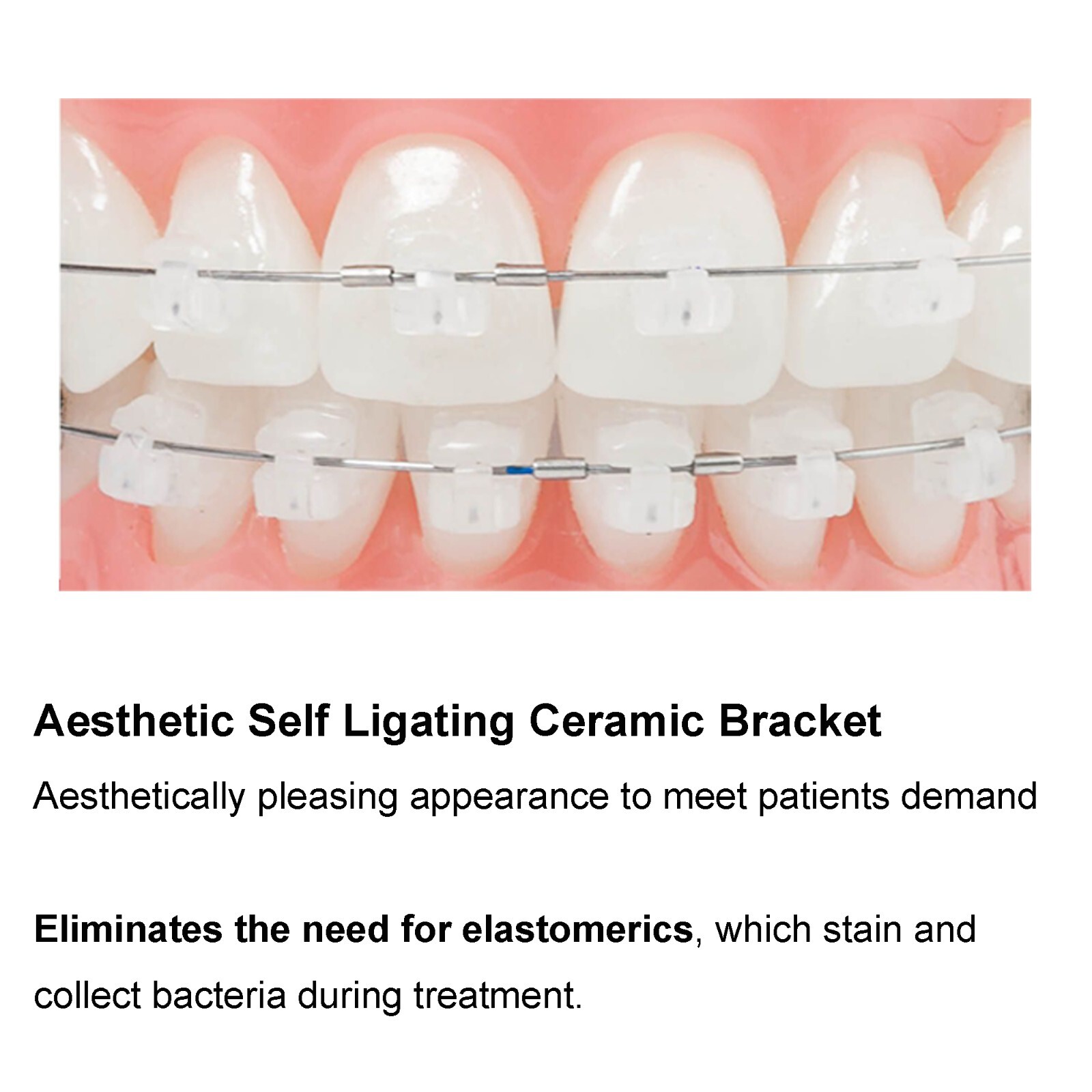 Dental Brackets Orthodontic Self Ligating Braces Metal Ceramic Roth MBT 022 345