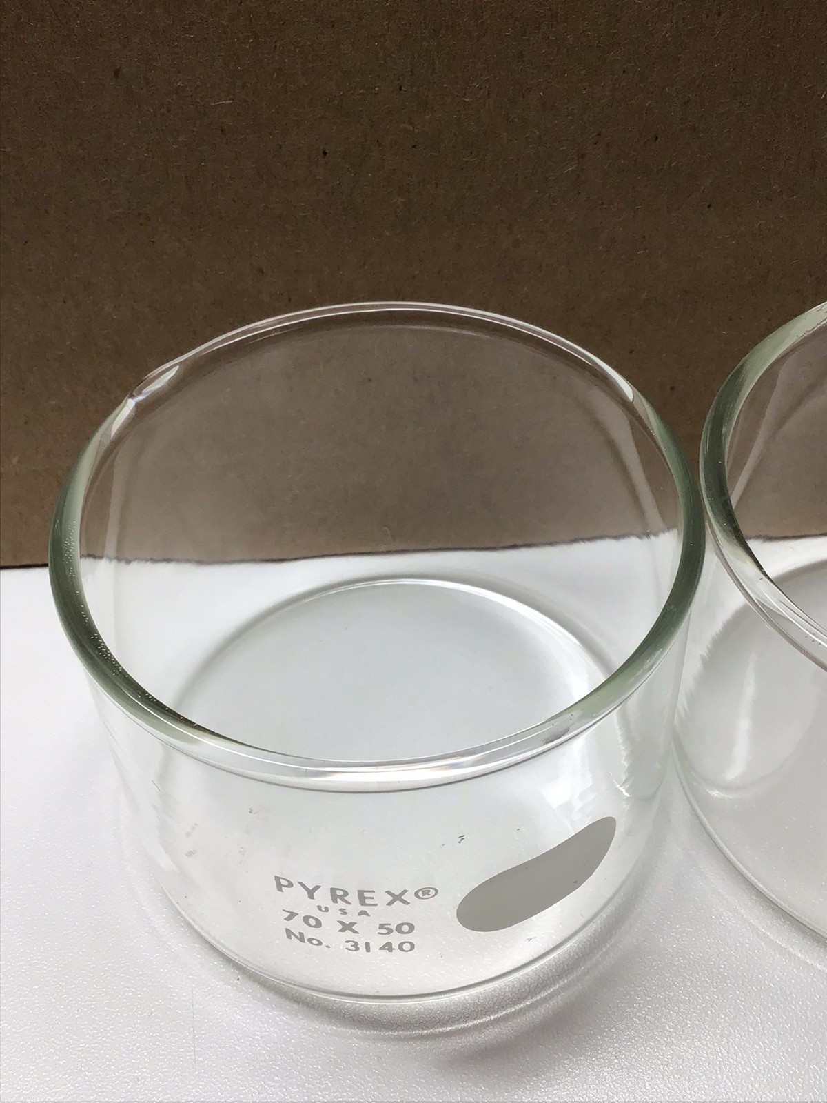 2 Pyrex #3140 Crystalizing Dish 70×50 Quality Lab Glassware USA Halloween Party