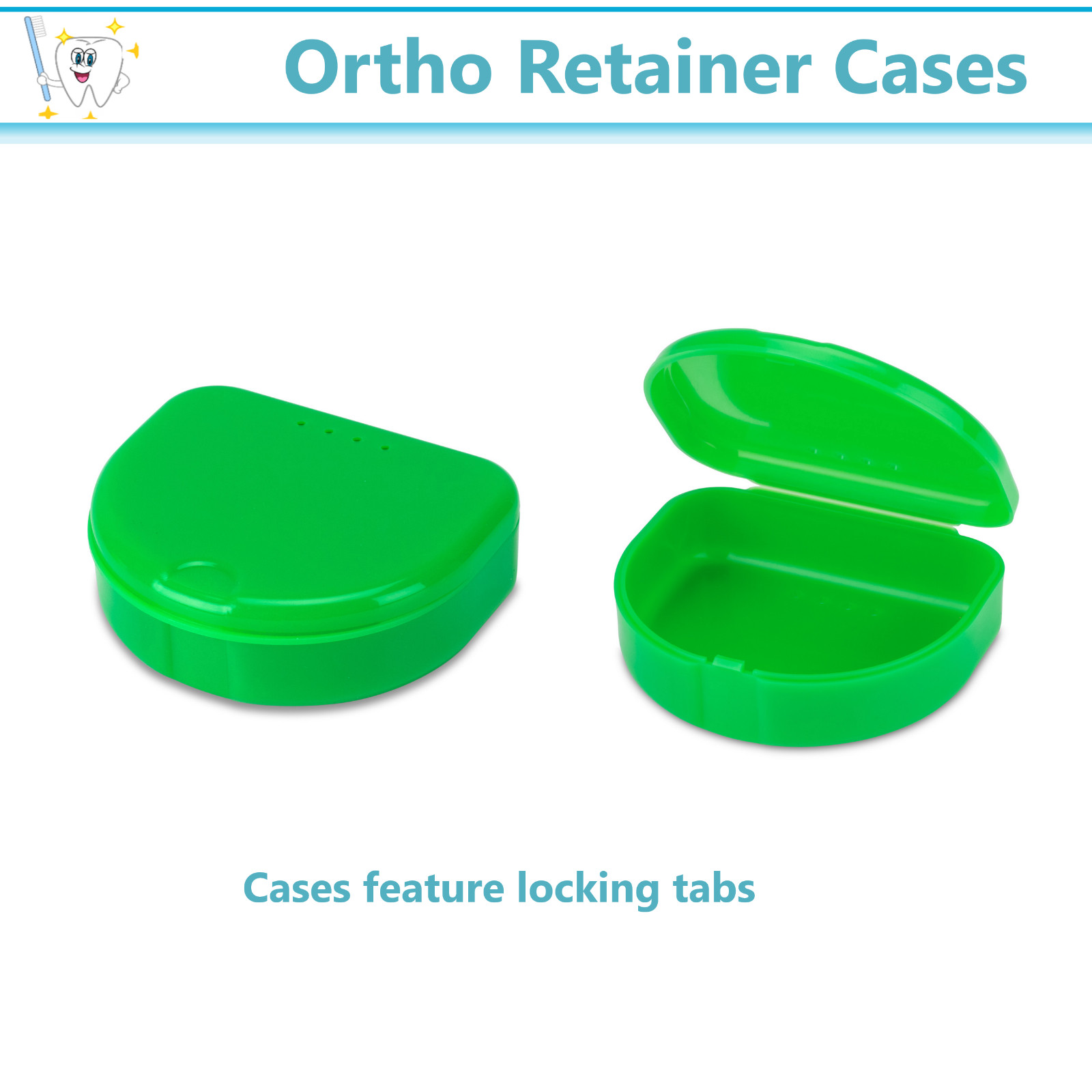 Dental Denture Box Retainer Box Carrier 4W x 2in x 2in Upto 200 Retainers/Case