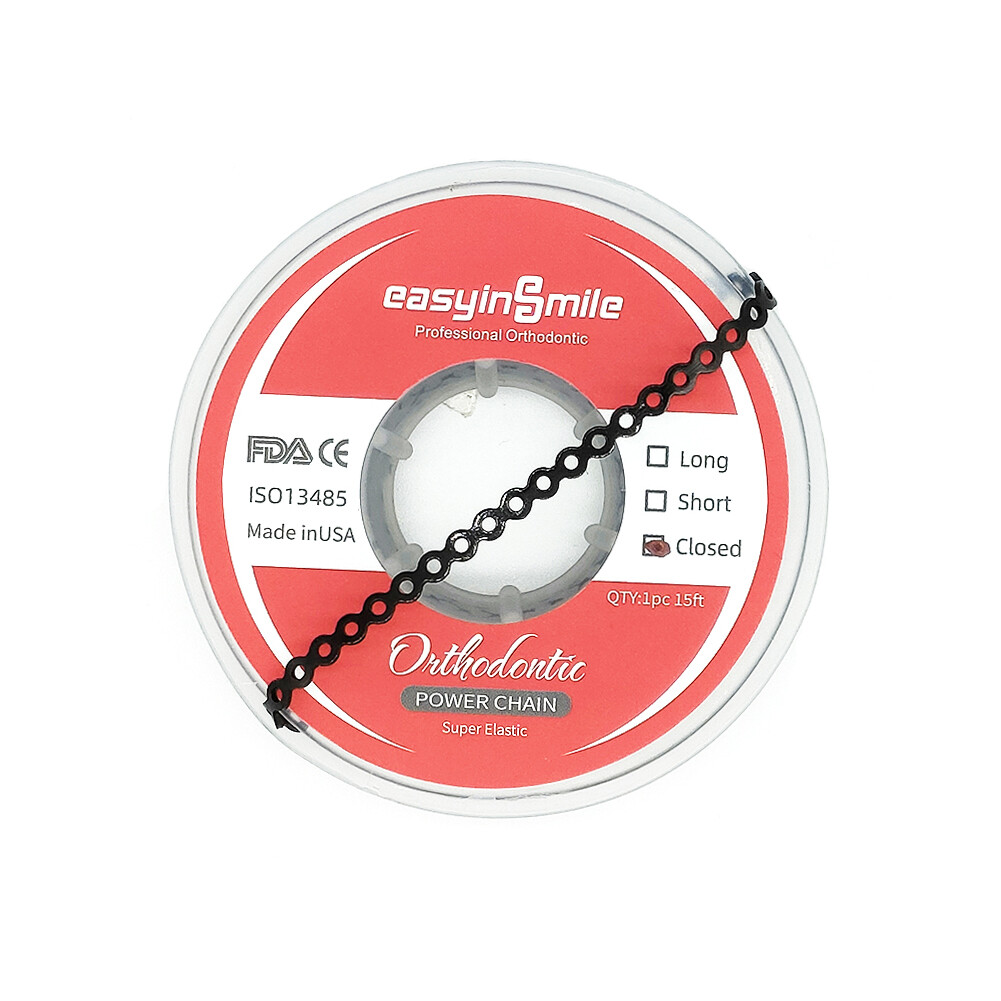 Dental Orthodontic Power Chain Elastic Rubber Bands For Braces Long/Short /Close