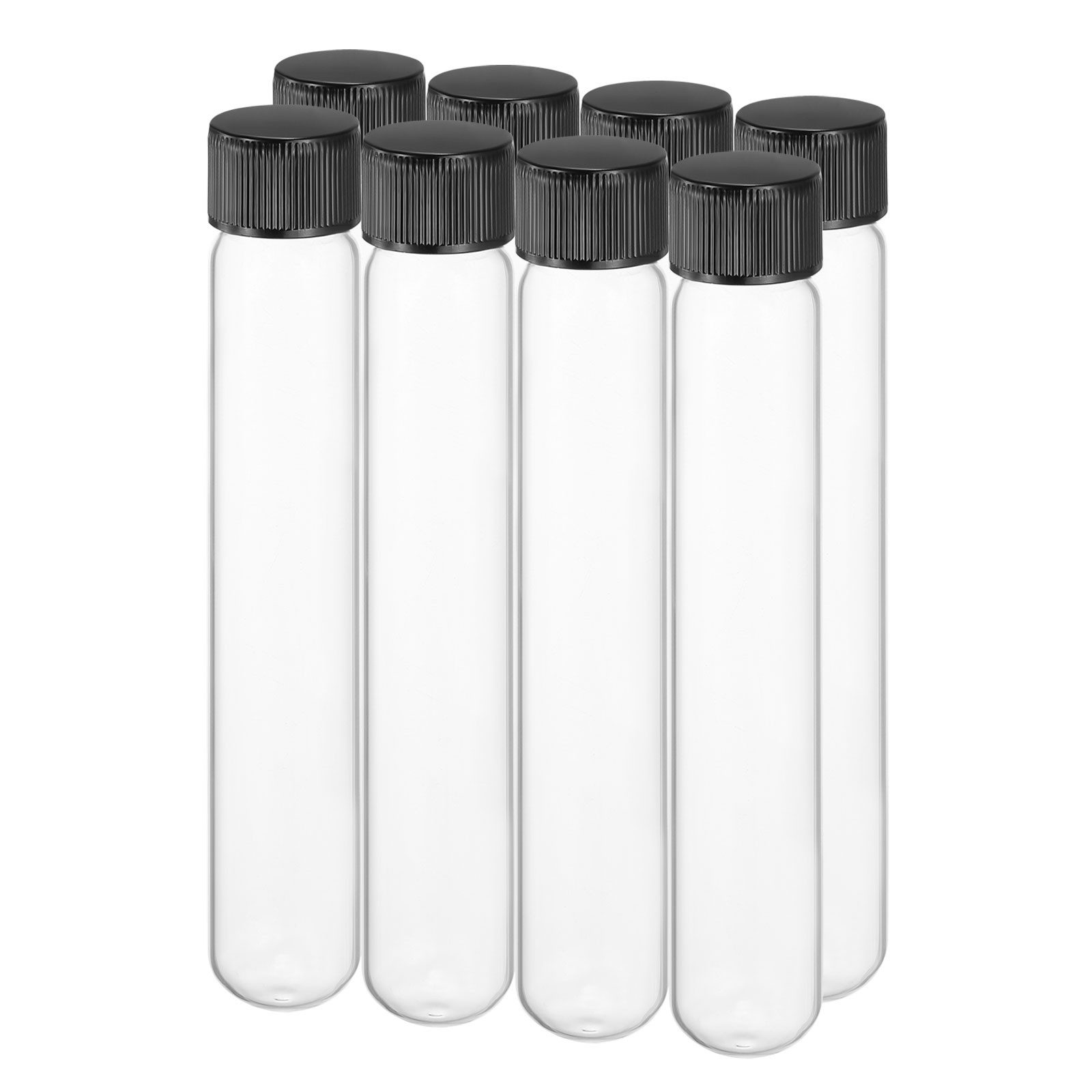 25ml Test Tubes with Caps, 8pcs Glass Test Tubes Clear Test Tube, 18mmx150mm