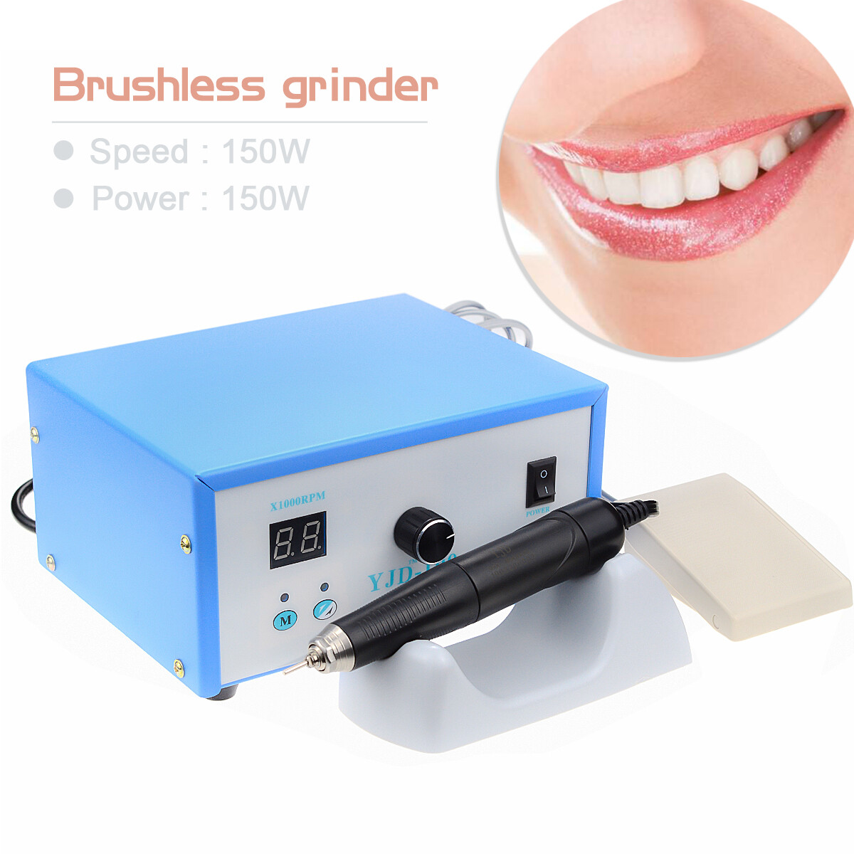 Dental YJD-100 Brushless Micromotor Polishing Machine & 50000RPM Handpiece