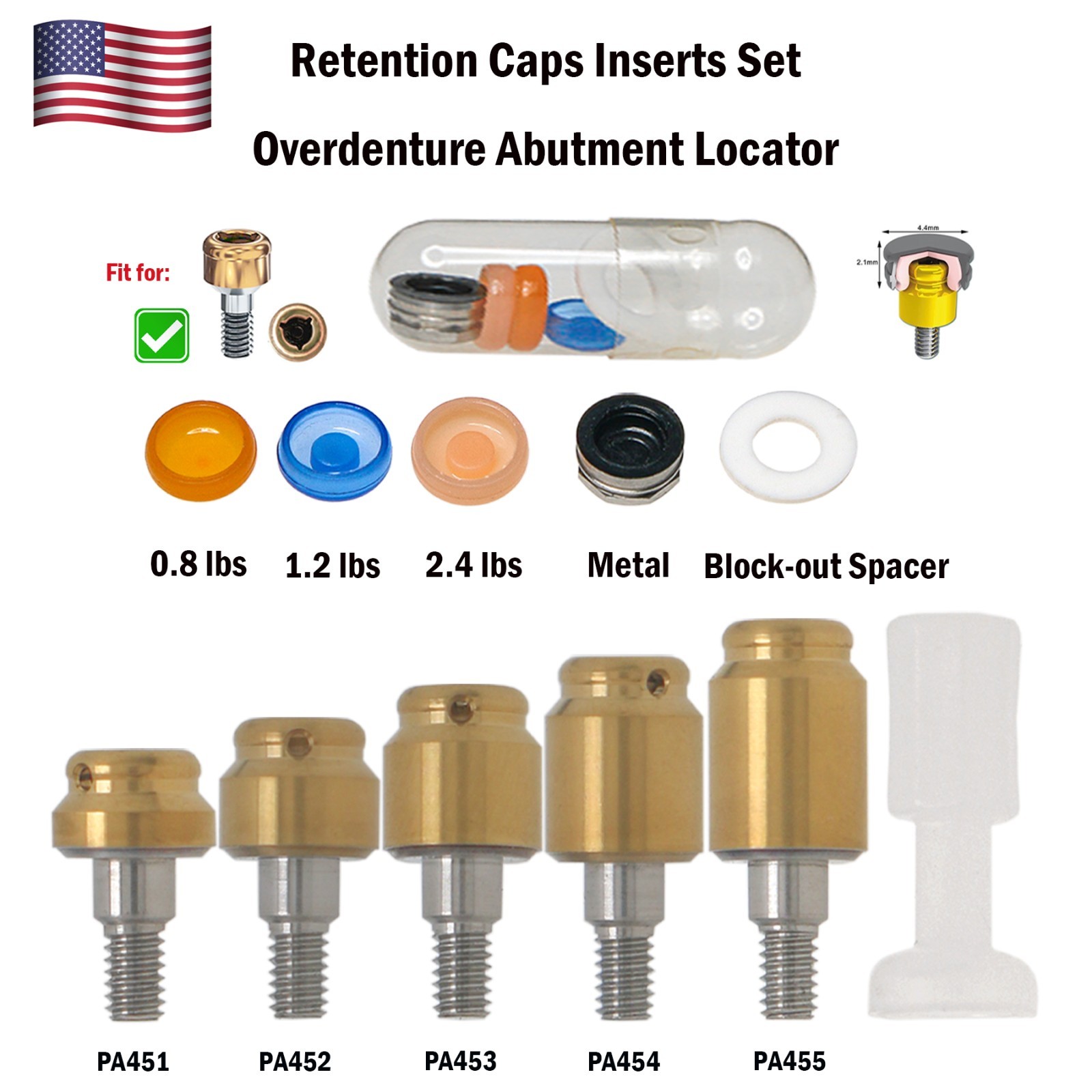 US Zest Locator Abutment for Zimmer Screw Vent 3.5/4.5 Platform and compatibles