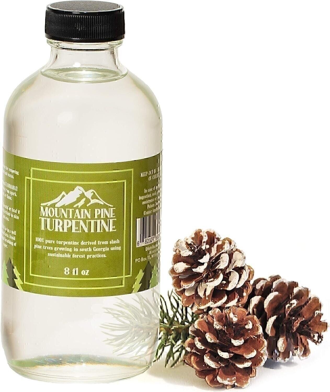 Mountain Pine 100% Pure Gum Spirits of Turpentine – Pure Turpentine 8 Ounce