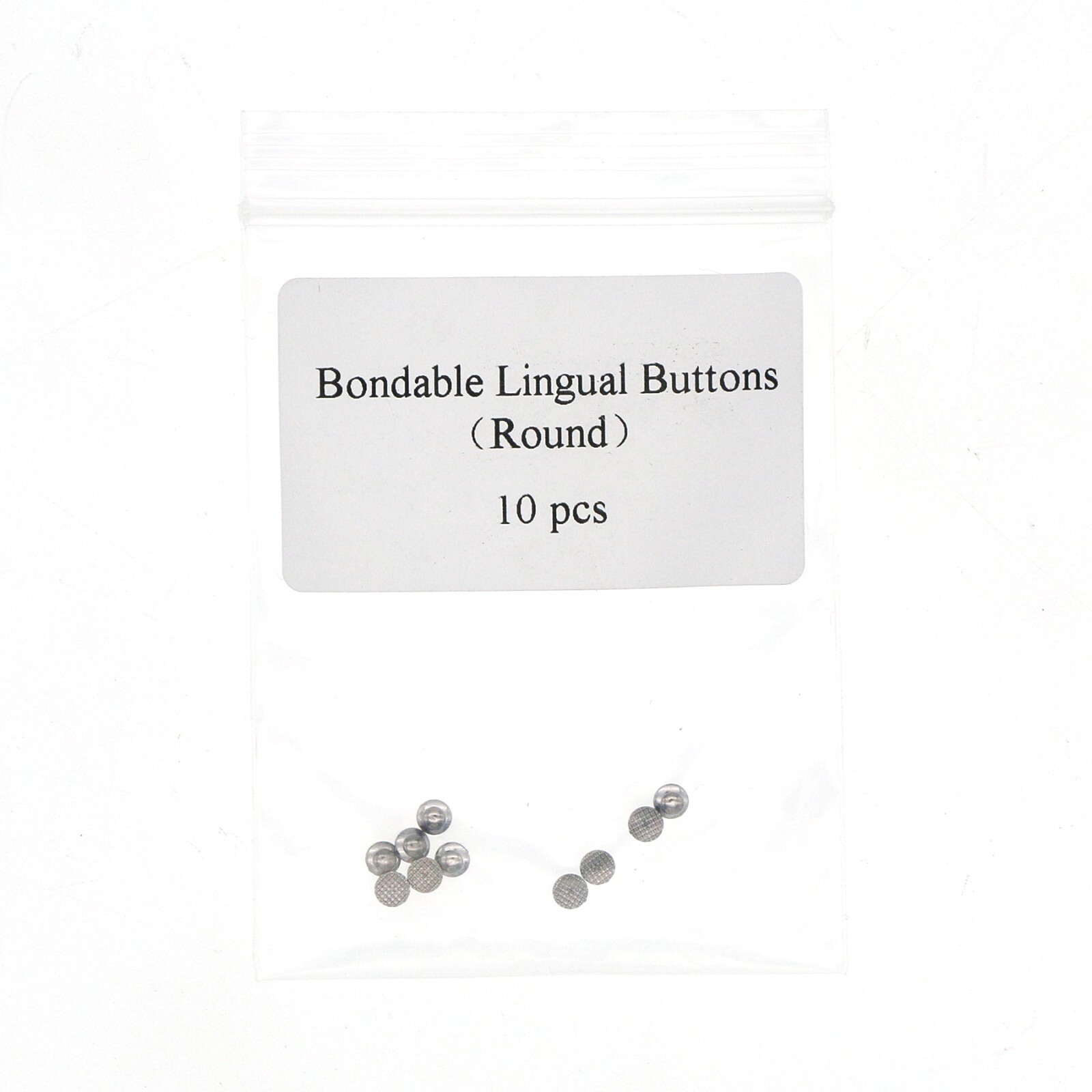 US Dental Orthodontic Metal Lingual Button Bondable Round Mesh Base 10Pcs/Pack