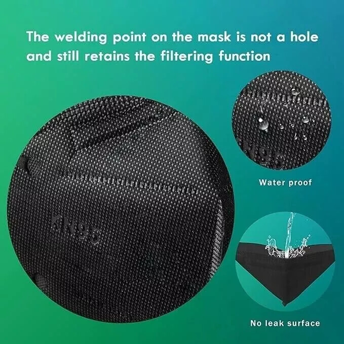 KN95 Black KN95 Disposable Face Mask 5 Layer