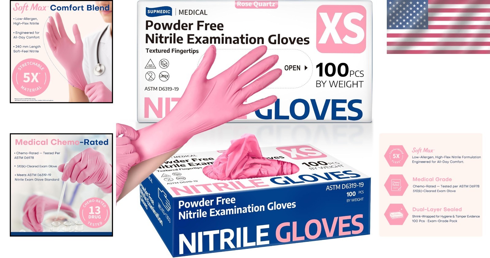 Nitrile Medical Exam Gloves – Powder-Free, Latex-Free, 100 Pcs for Everyday Use