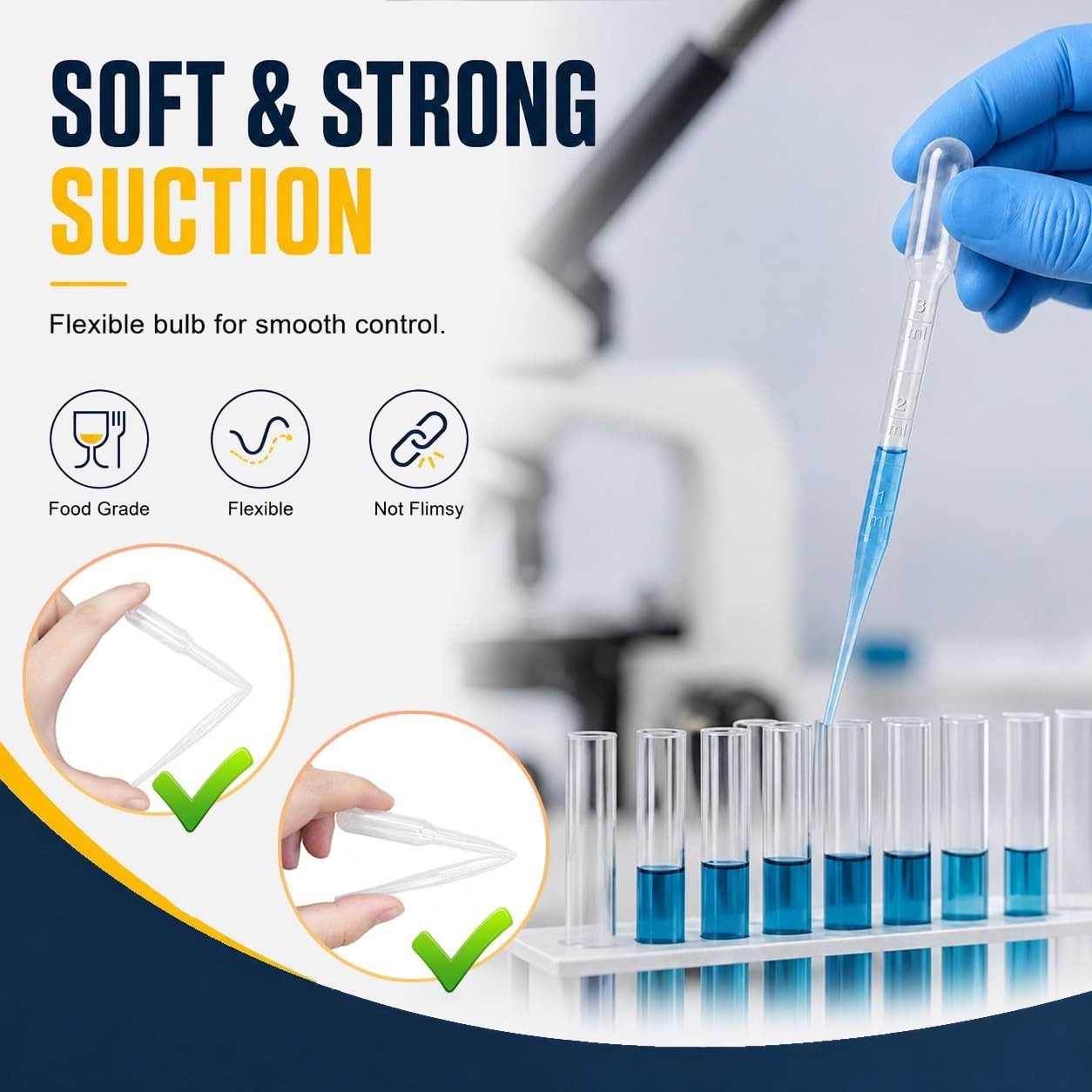 25PCS 3ML Plastic Dropper Pipettes, Disposable Eye Dropping