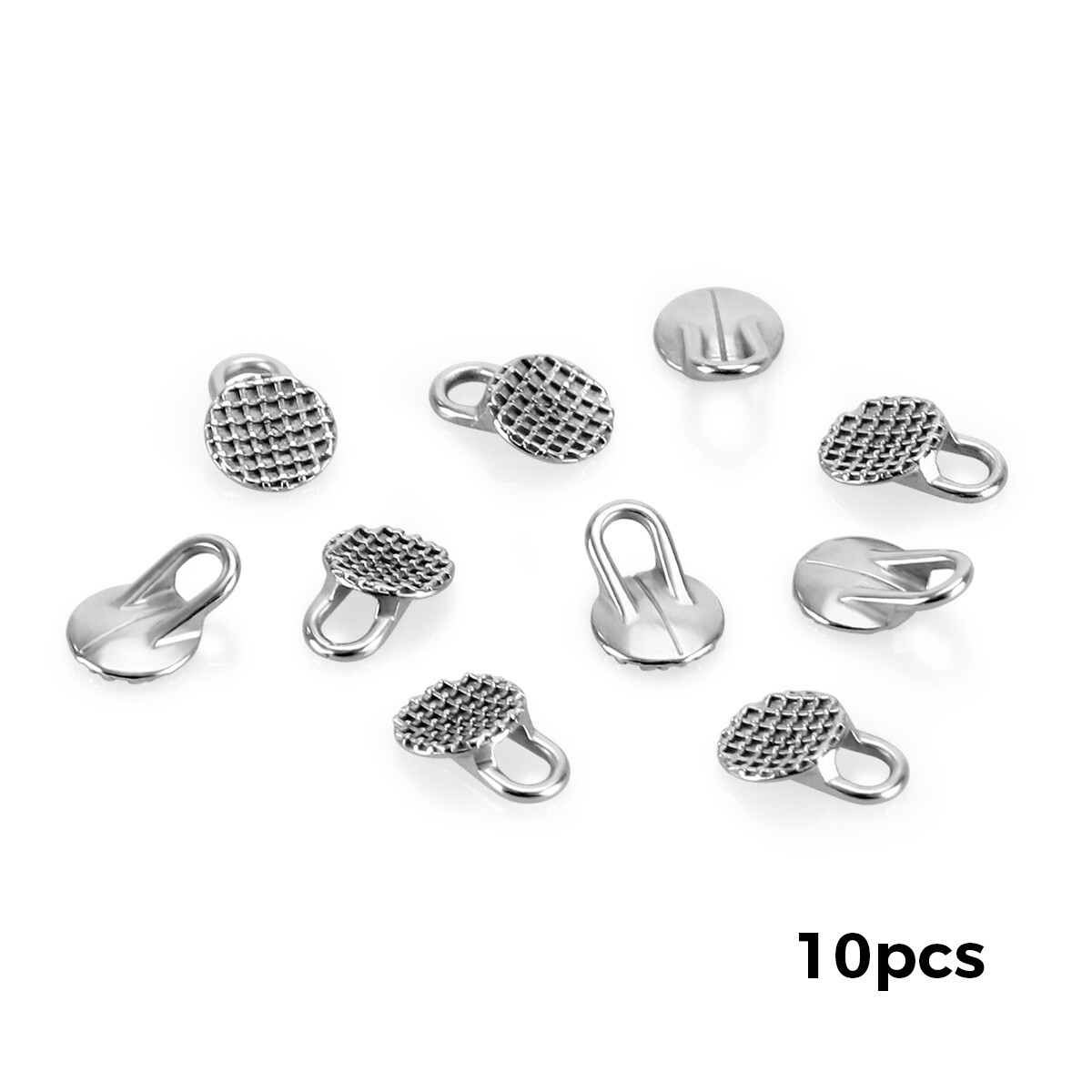 Dental Ortho Lingual Buttons Bondable Mono Mesh Base /Traction Buttons Chains