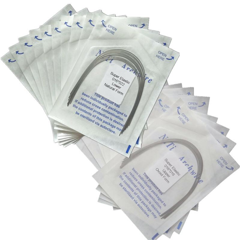 Dental Niti Orthodontic Arch Wire Super Elastic Round Rectangular Natural Form