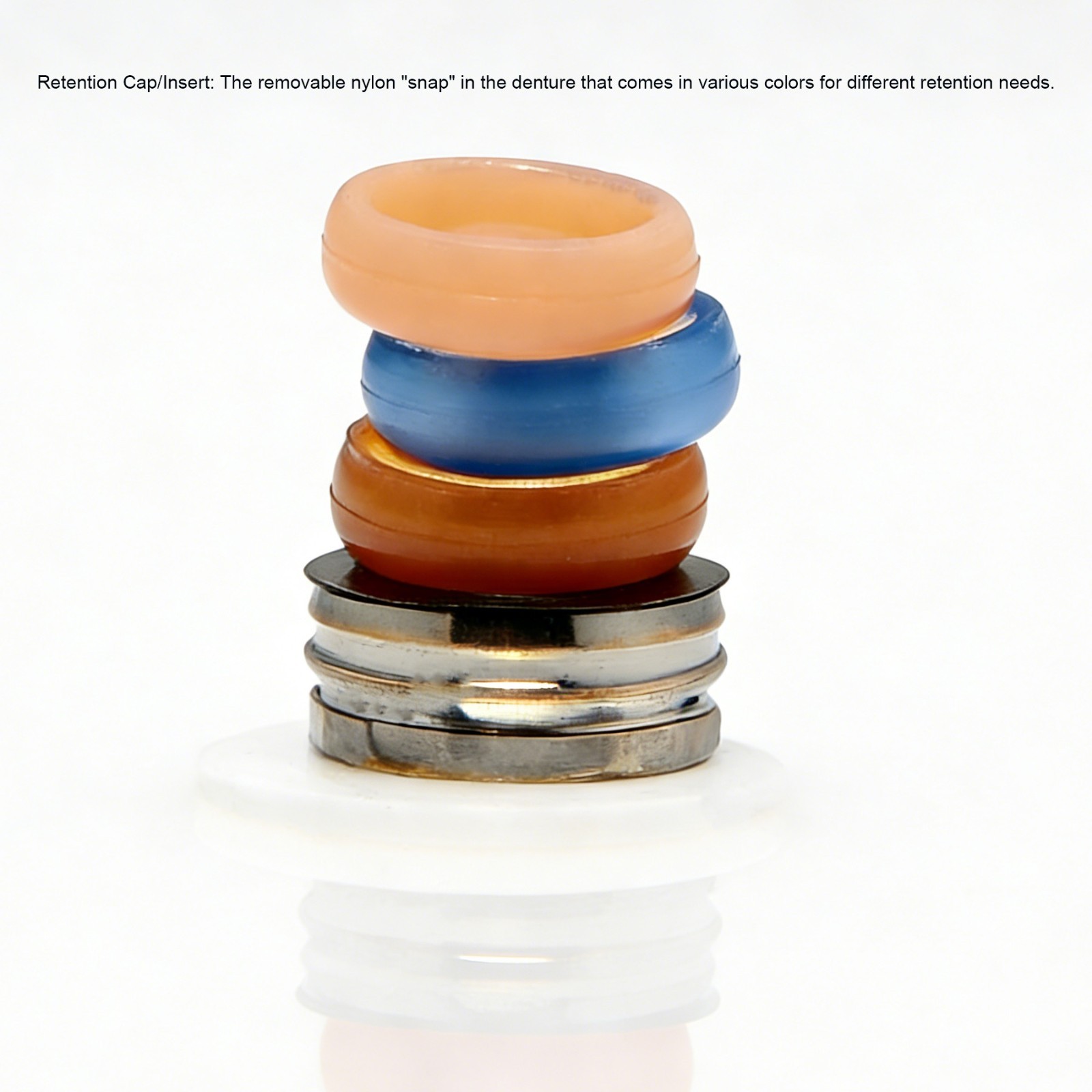 US Dental Replace Male Cap Inserts for Locator Abutment fit Ø4.5mm Metal Housing