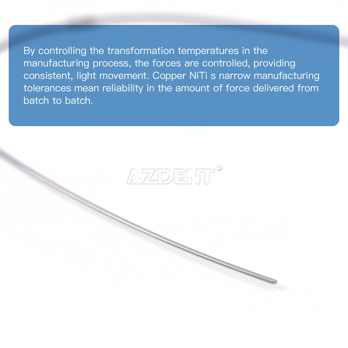 AZDENT Dental Super Elastic Copper Cu-NiTi Rectangular Arch Wire Stops Preformed