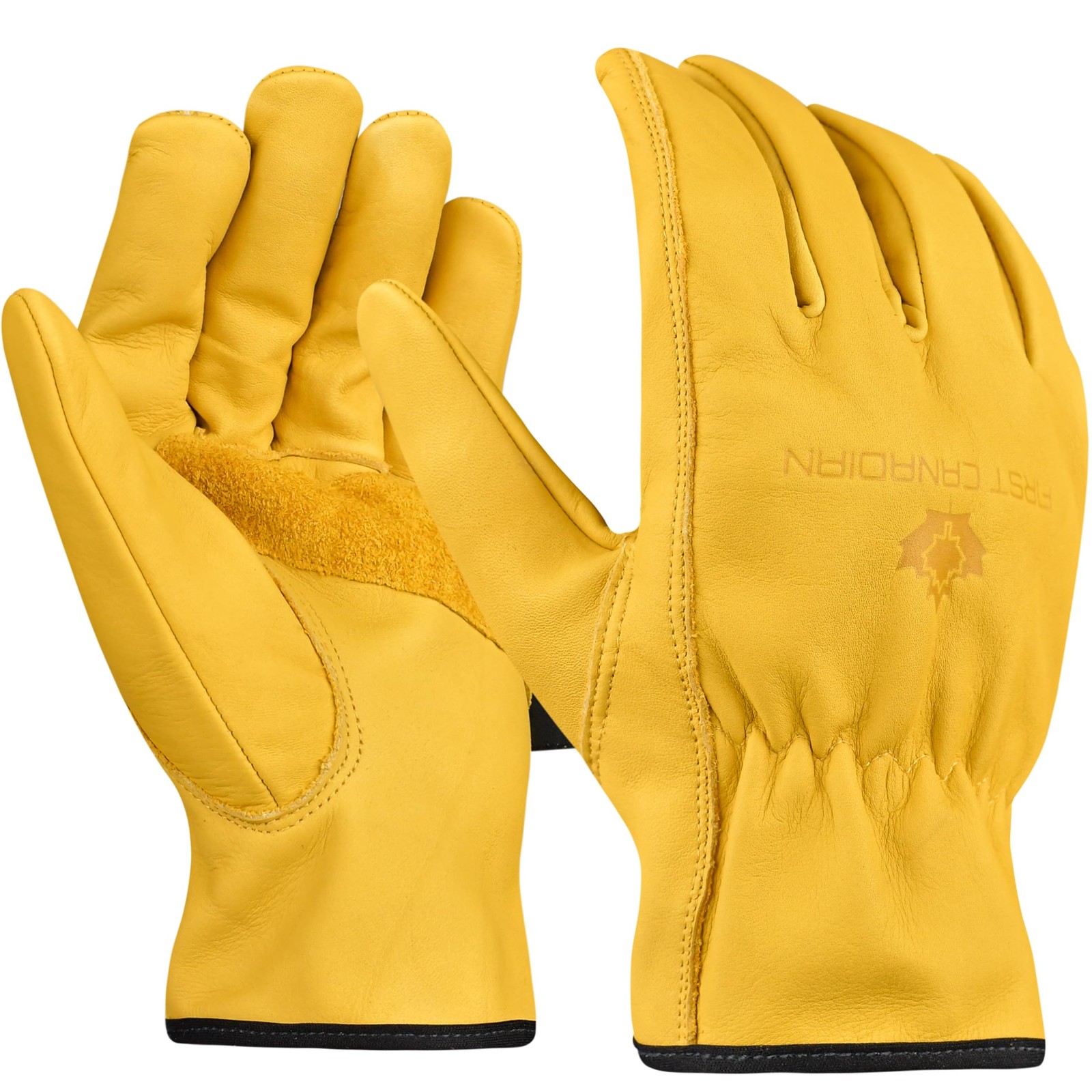 First Canadian 3 Pair Heavy Duty Leather Work Gloves For Men Women