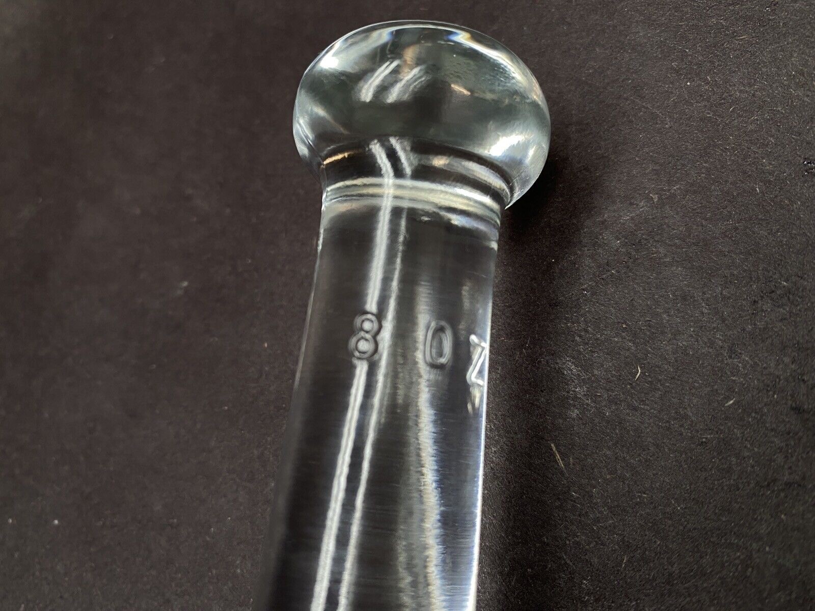 Laboratory Solid Glass 8oz. Grinding Pestle only 150mm OAL x 45mm O.D.