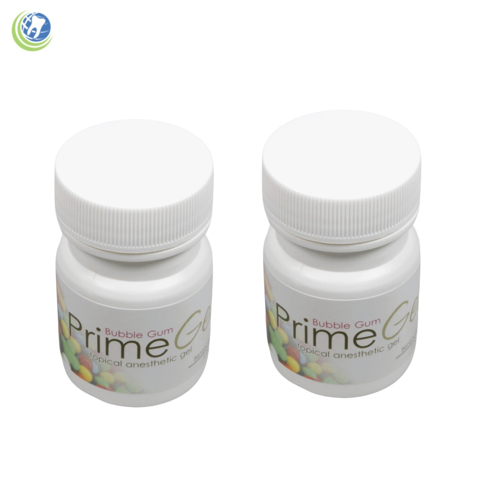 2 x Dental PrimeG Oral Topical Anesthetic Gel 1 oz Bubble Gum 20% Benzocaine