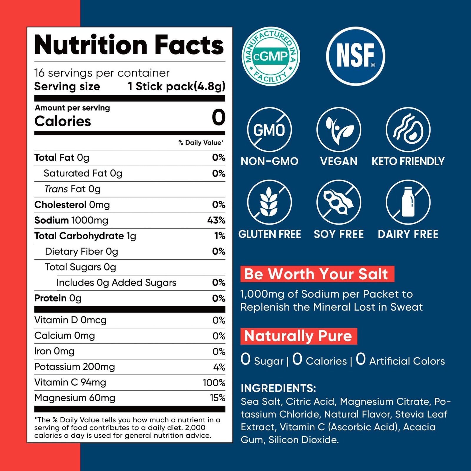 Venture Pal High Sodium Sugar-Free 6 Ounce (Pack of 30), V4-watermelon Salt