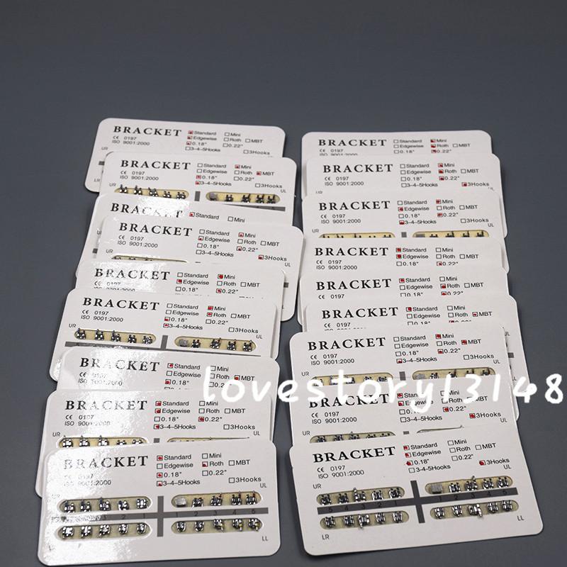 20 Pcs/Pack Dental Orthodontic Edgewise 3 Hook 022″ Slot Metal Brackets Braces