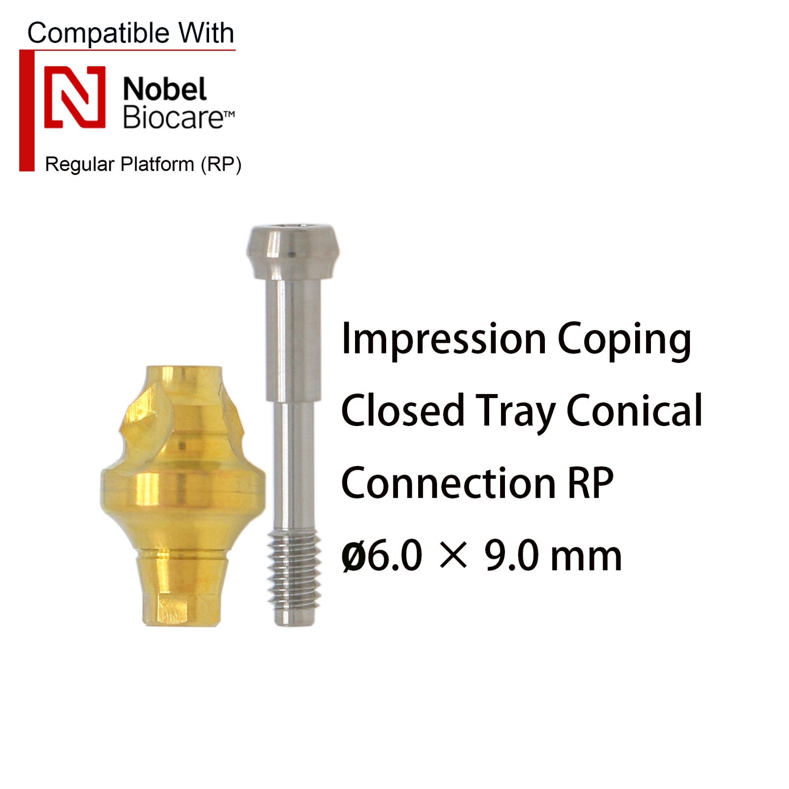 Nobel Biocare Impression Transfer Coping Open Close Tray for NP/RP Hex Platform