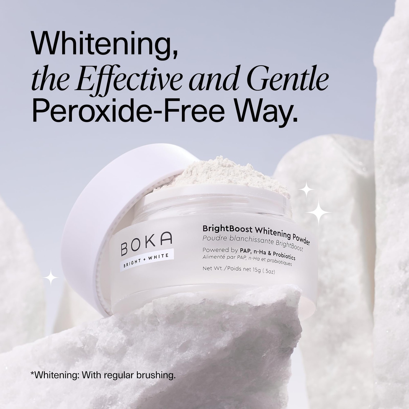 Boka Teeth Whitening BrightBoost Powder – Nano 0.5 Ounce (Pack of 1)
