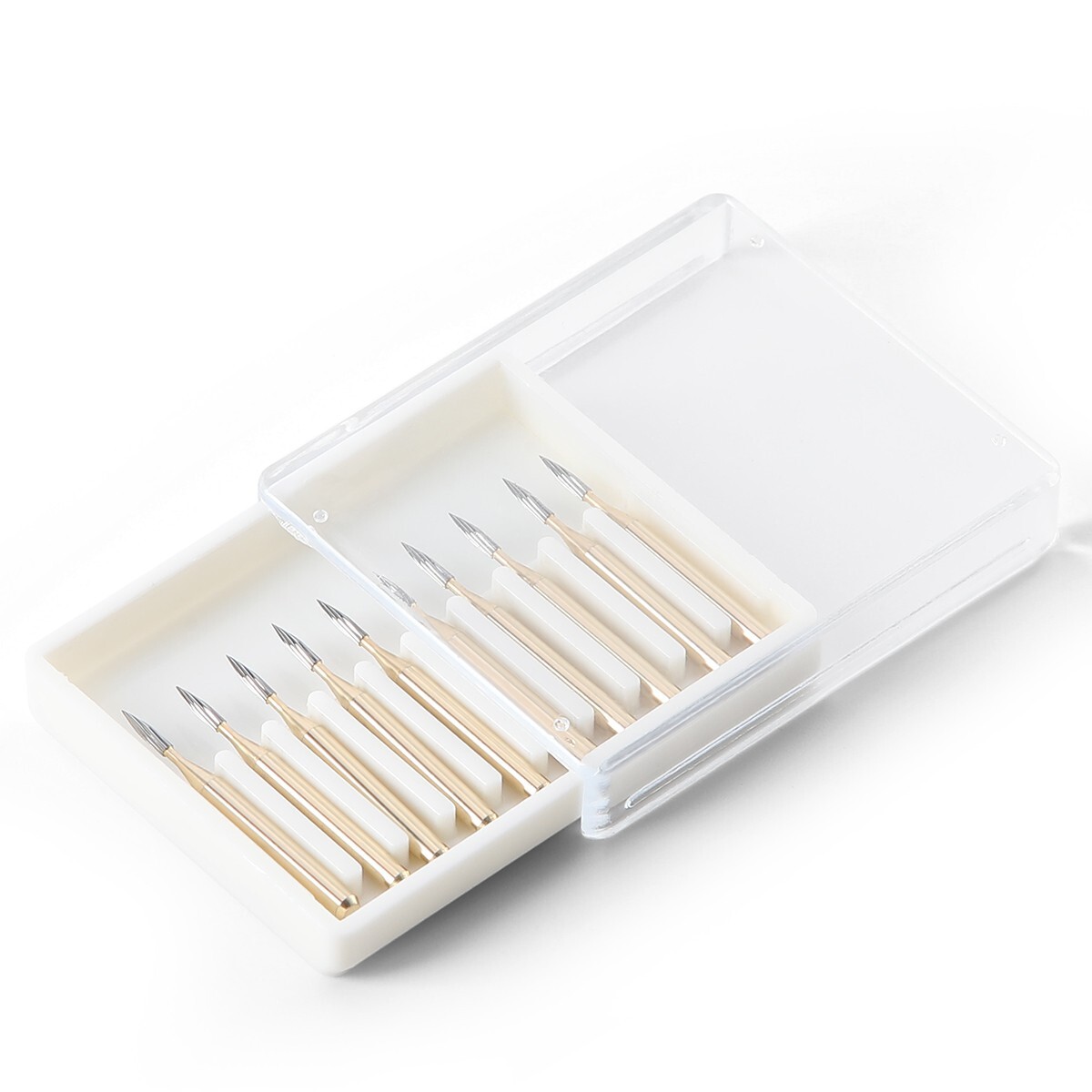10pc FG7901 Dental Tungsten Carbide Gold Burs Polishing For High Speed Handpiece