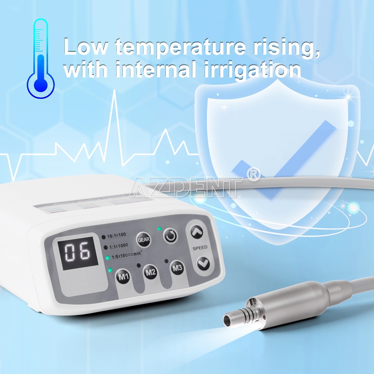 NSK Style Dental Brushless LED Electric Micro Motor 1:1/1:5 Increasing Handpiece