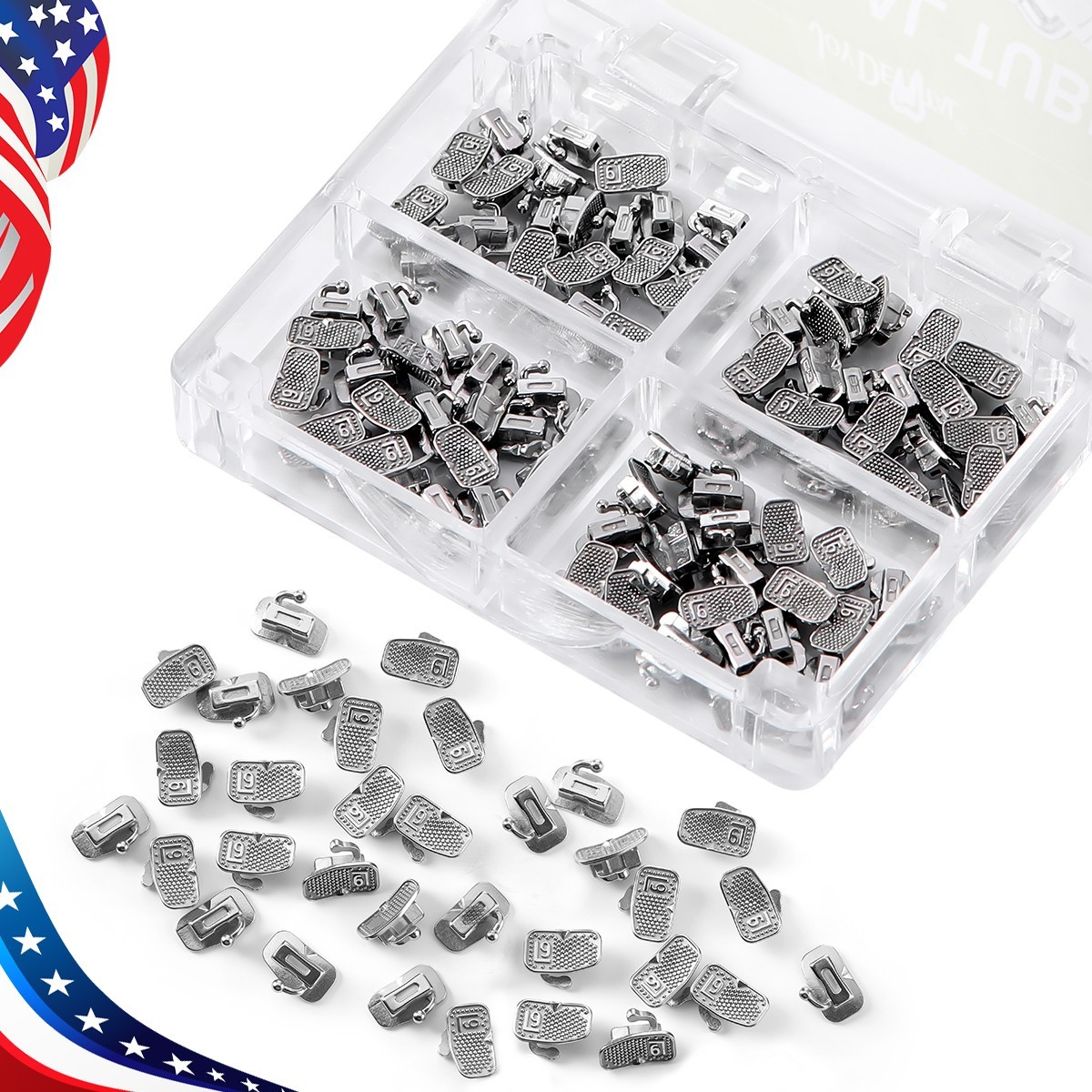 50Sets Dental Orthodontic Buccal Tubes 1st Molar Bondable Mono Roth/MBT 018 022
