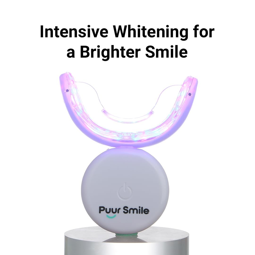 Puur Smile Teeth Whitening Kit – LED Light & 8 Ounce (Pack of 1), Multicolor