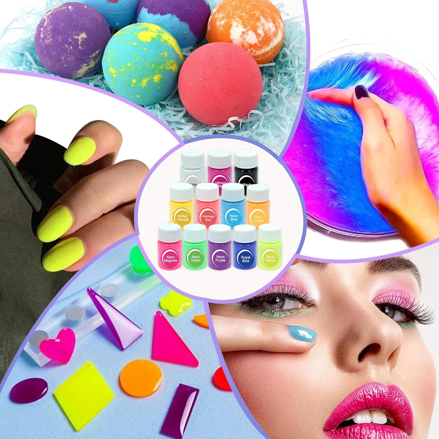 12 Colors (Black, White, Green, Blue, Royal Yellow, Orange, Amber Magenta,…