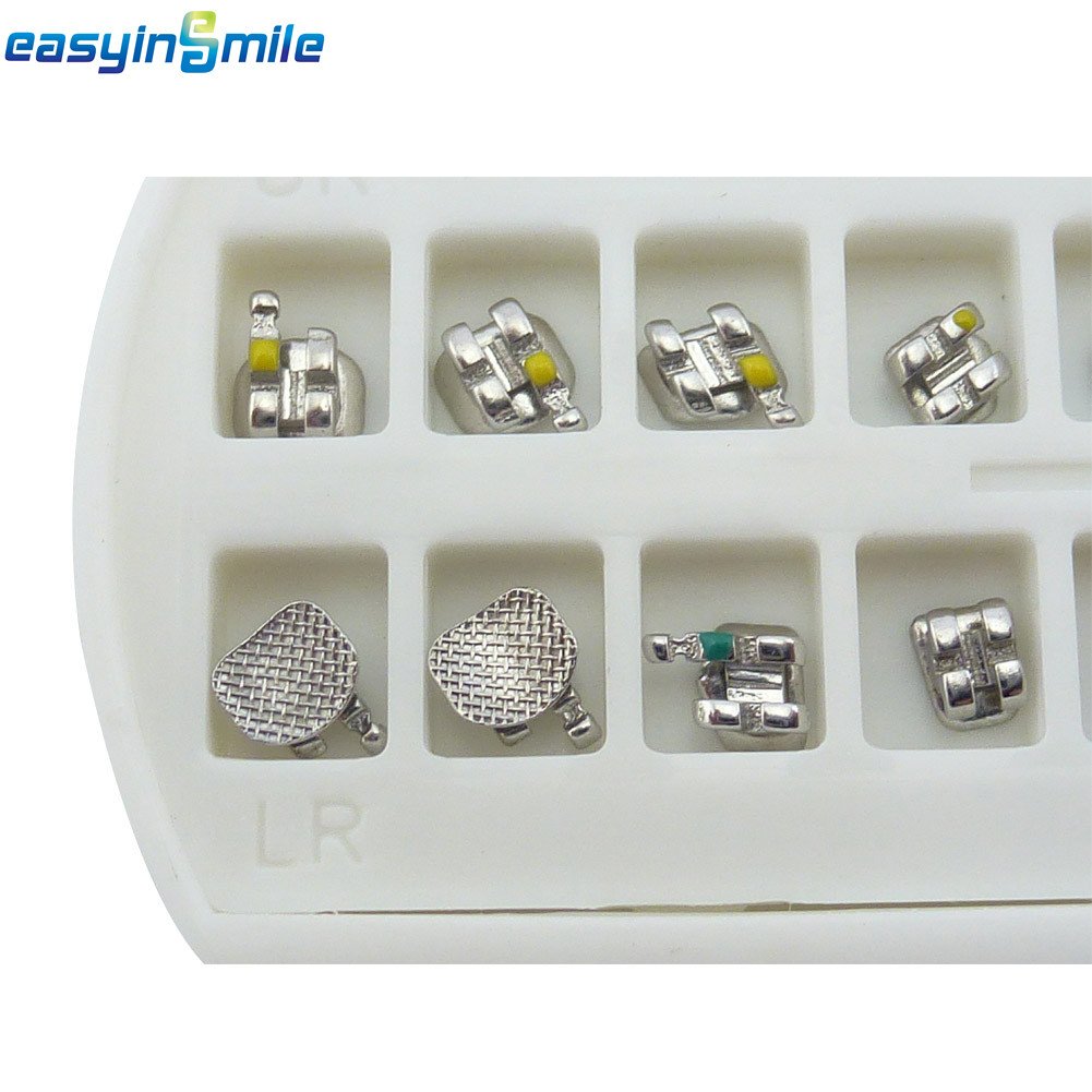 10Packs of EASYINSMILE Mini Metal Orthodontic Bracket Roth/MBT 022/018 Available