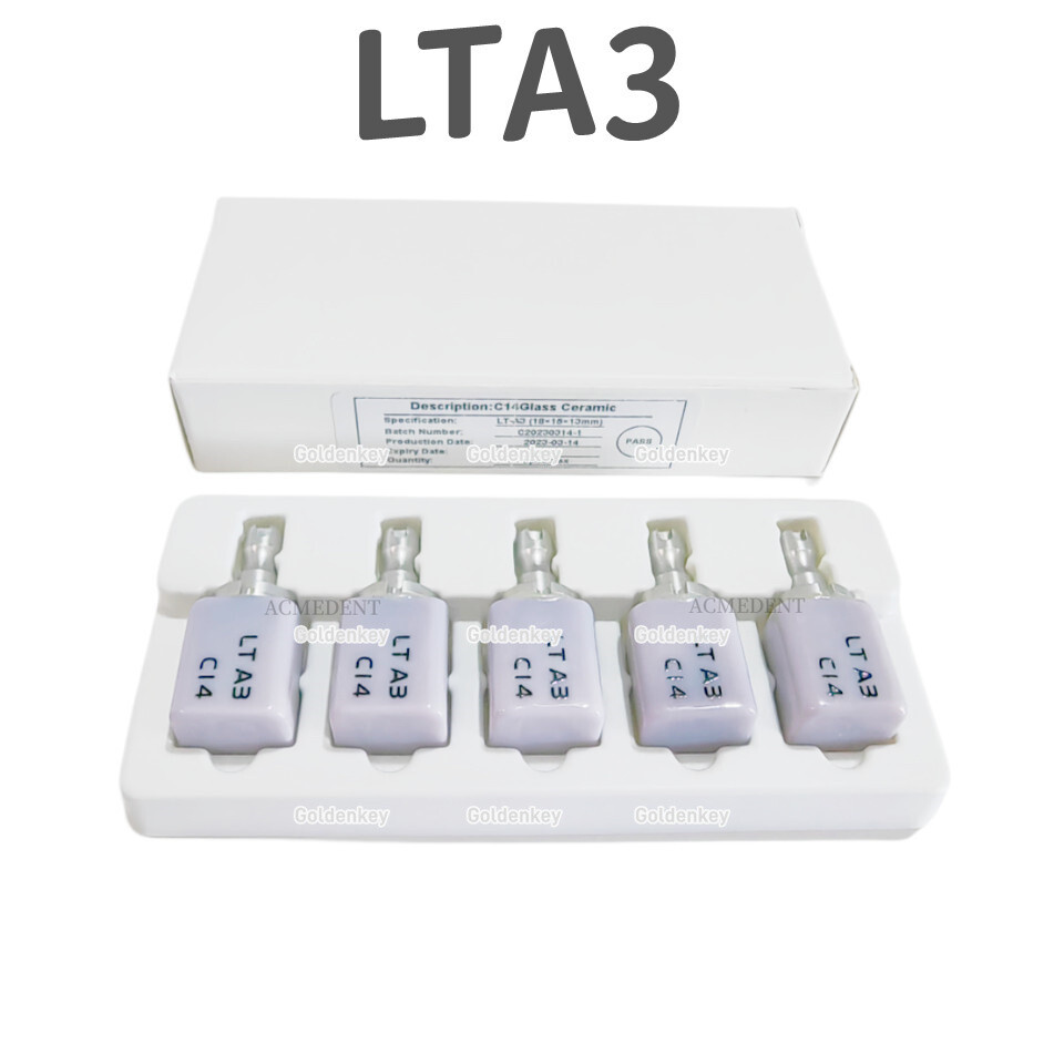 5Pcs/Box C14 Dental Glass Ceramic Lithium Dislicate Blocks Cerec CAD CAM
