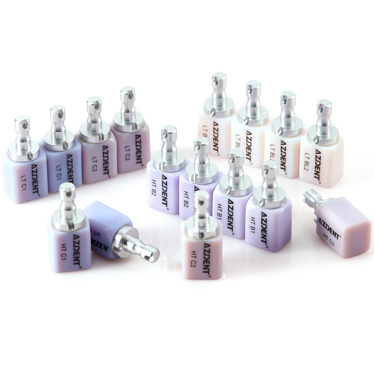 C14 Emax AZDENT Dental Glass Ceramic Lithium Dislicate CAD/CAM Cerec Blocks