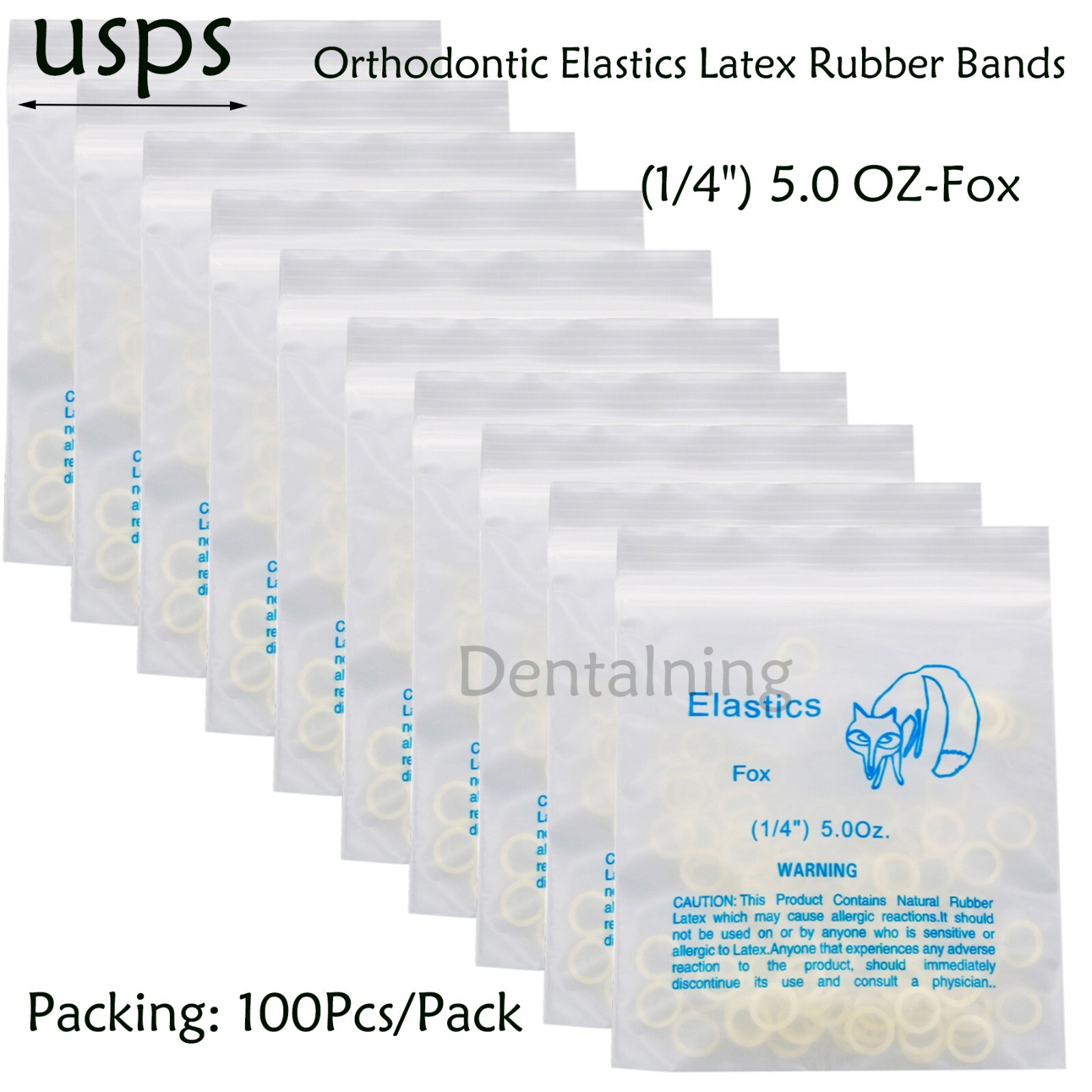 US Dental Ortho Elastics Latex Braces Orthodontic Rubber Bands 3.5 5.0 6.5 OZ
