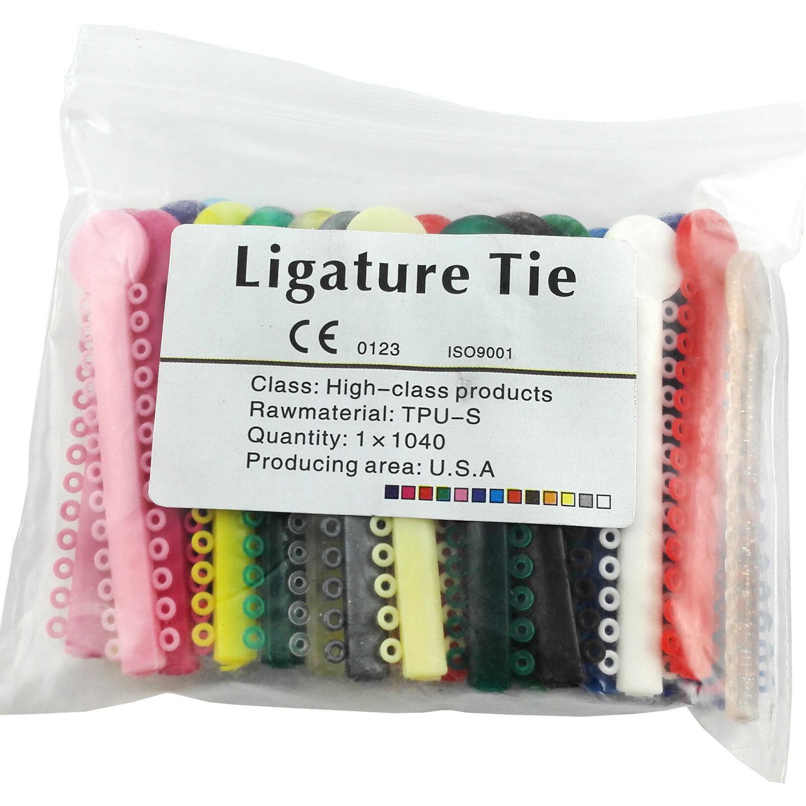 Dental Orthodontic Braces Kit NiTi Arch Wire Ligature Ties Roth 0.022 Brackets
