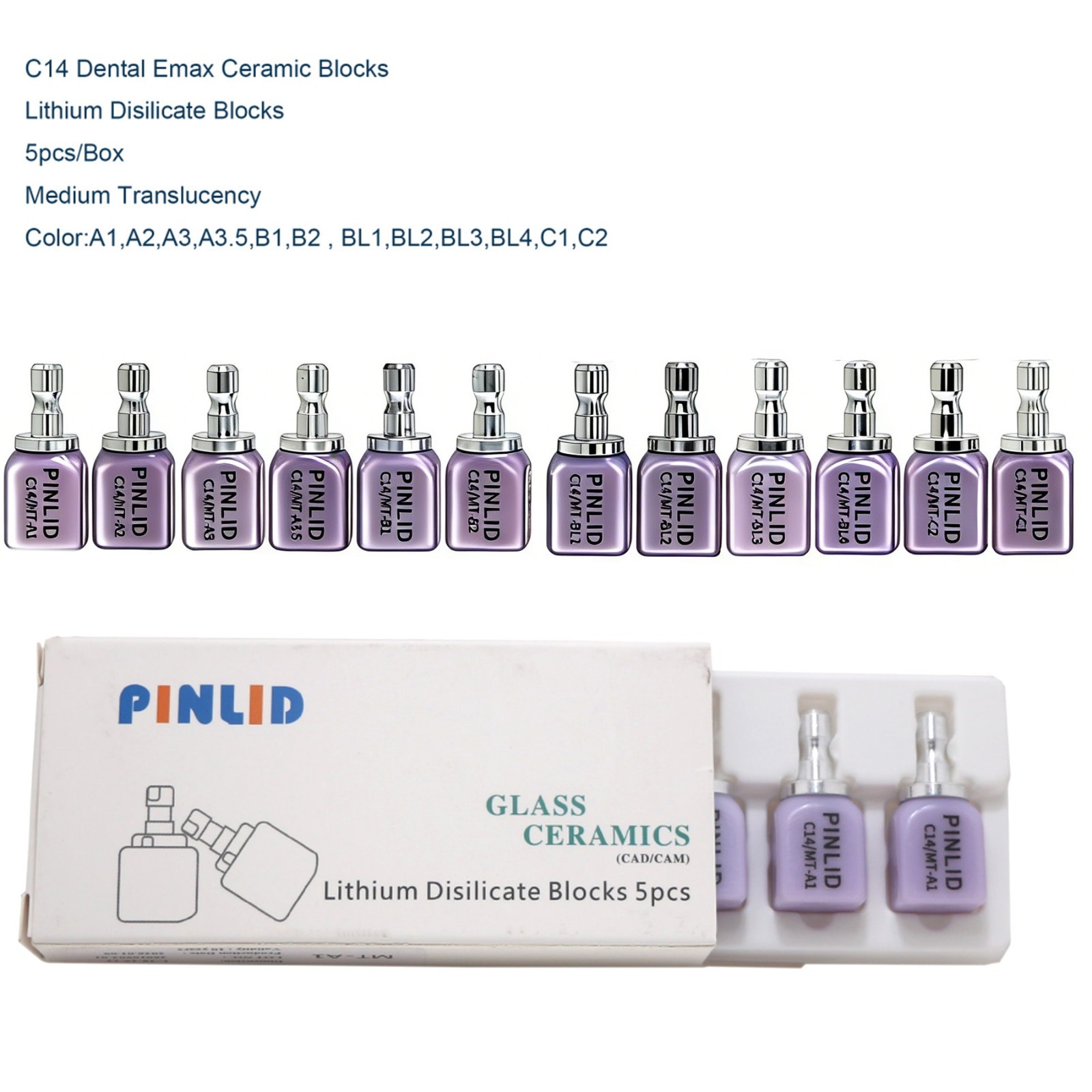 C14 MT Emax Ceramic Lithium Disilicate Sirona CEREC/inLab CAD/CAM Milling block