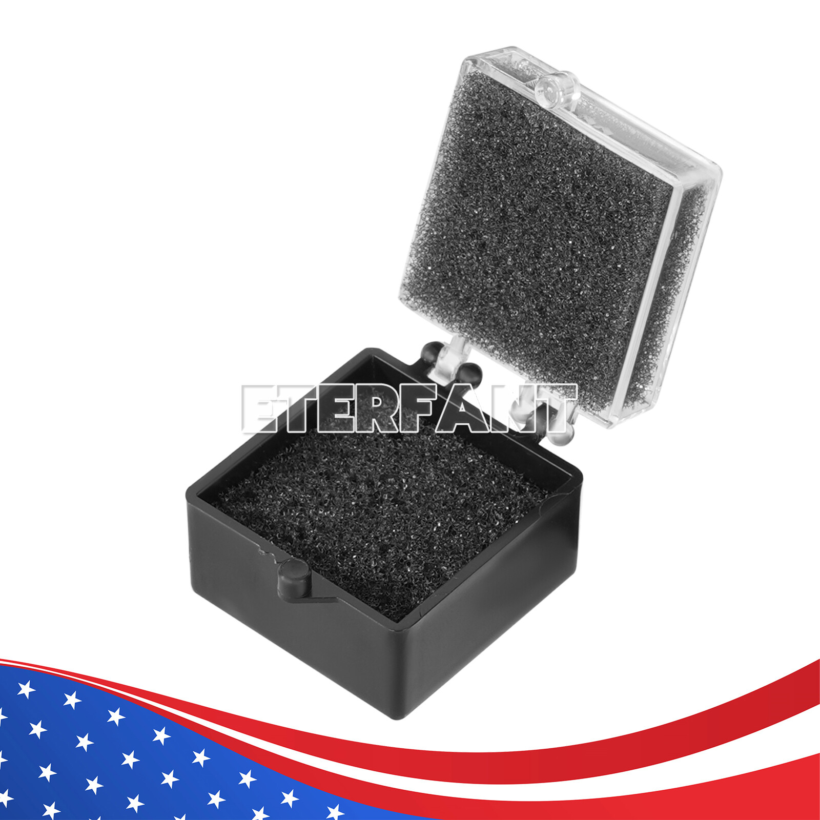 1000pcs Dental Lab Crown/Veneer/Bridge Boxes- 1”-Clear Top with Sponge Fillers