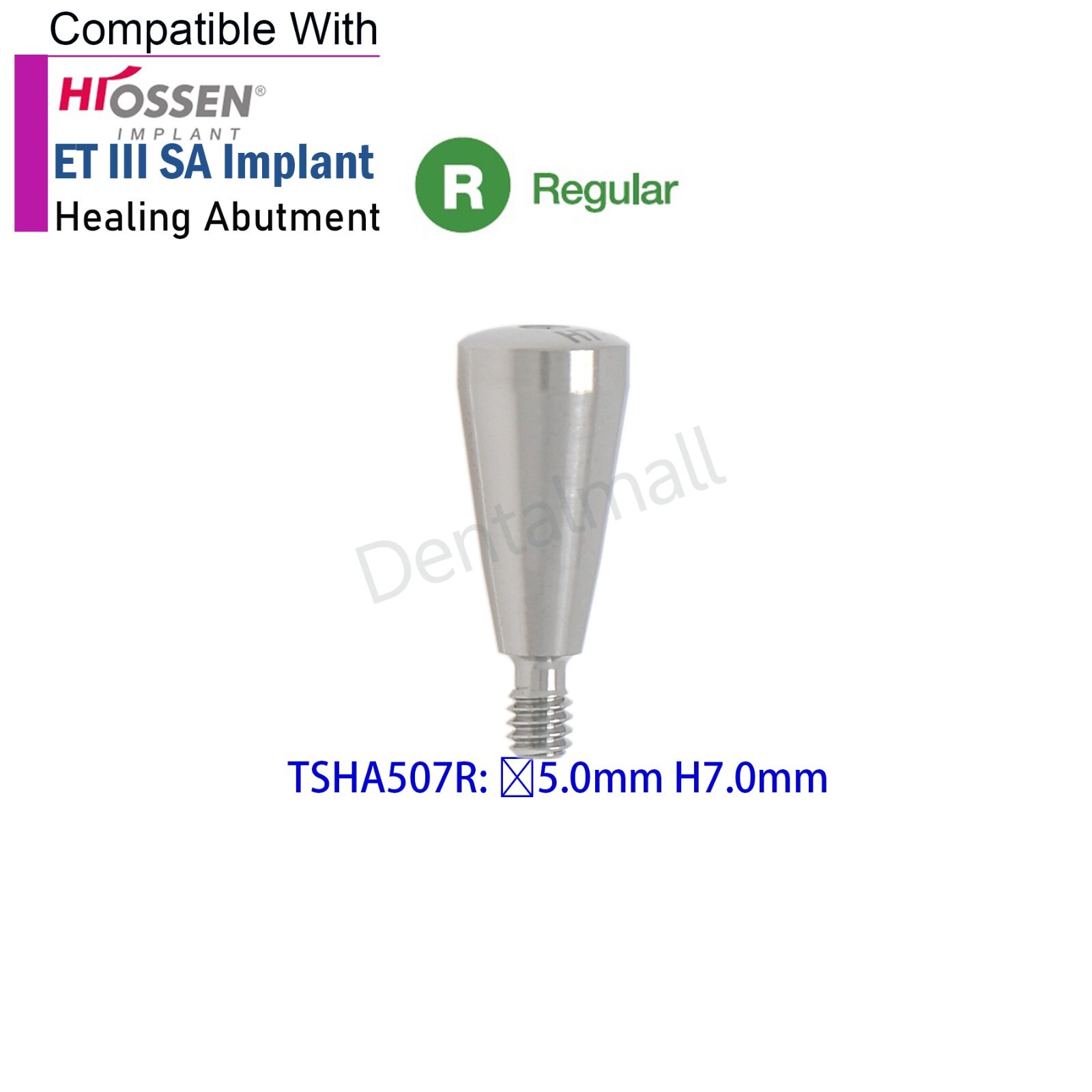 Dental Healing Abutment Cover Screw Regular Platform Fits Osstem Hiossen