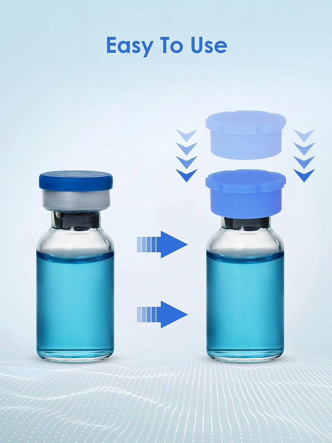 10Pcs Silicone Peptide Vial Caps, 3Ml Glass Vial Protective Covers | Leakproof P