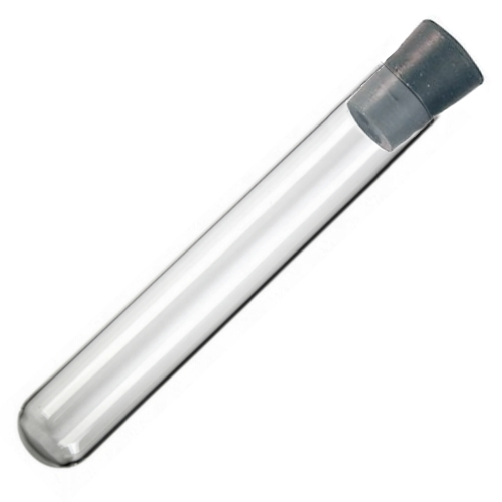 20 Pack, 20 x 150 Rimless Glass Test Tubes with Rubber Stoppers
