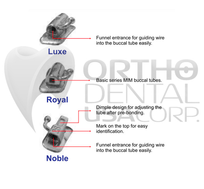 ROYAL Buccal Tube Molar Bondable Single non-convertible Roth and MBT .018″ .022″