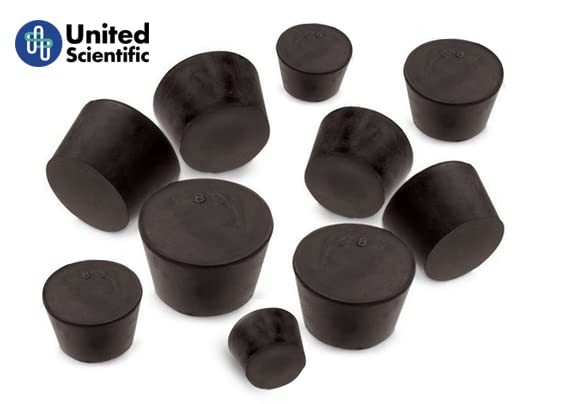 United Scientific RSTPK1 Rubber Stopper, 1 to 6 Sizes Assortment, Assorted, 1