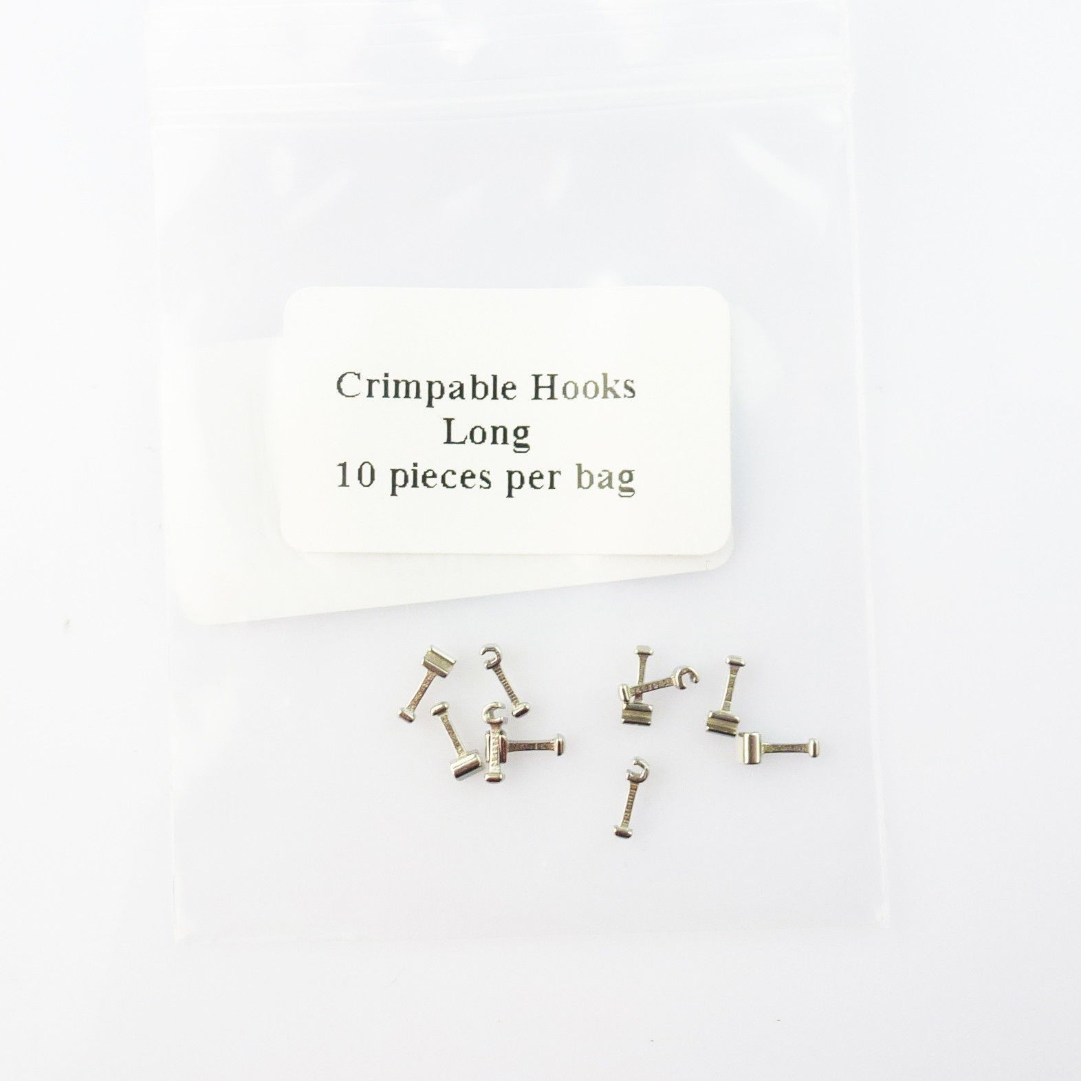 10/pack Dental Orthodontic Stainless Steel Crimpable Hook Long Short Medium Stop