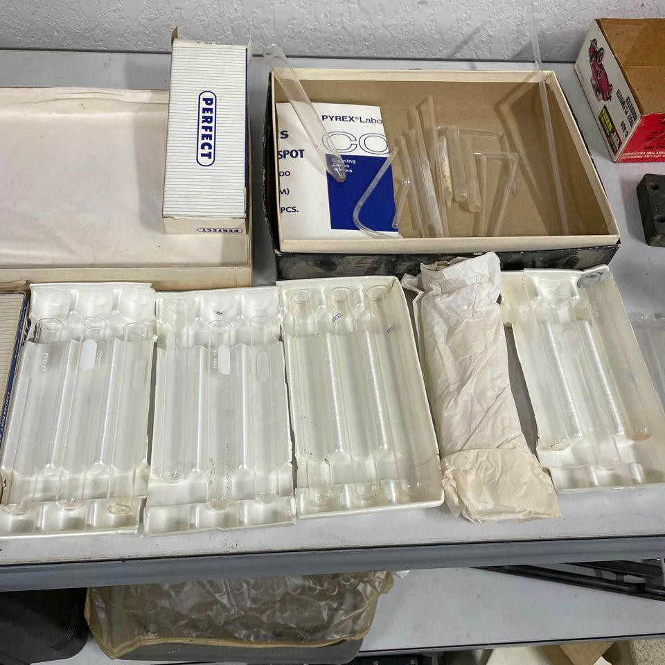 79pc Lot Science Chemistry Glass Test Tubes Accessories Pyrex Skilcraft – HN