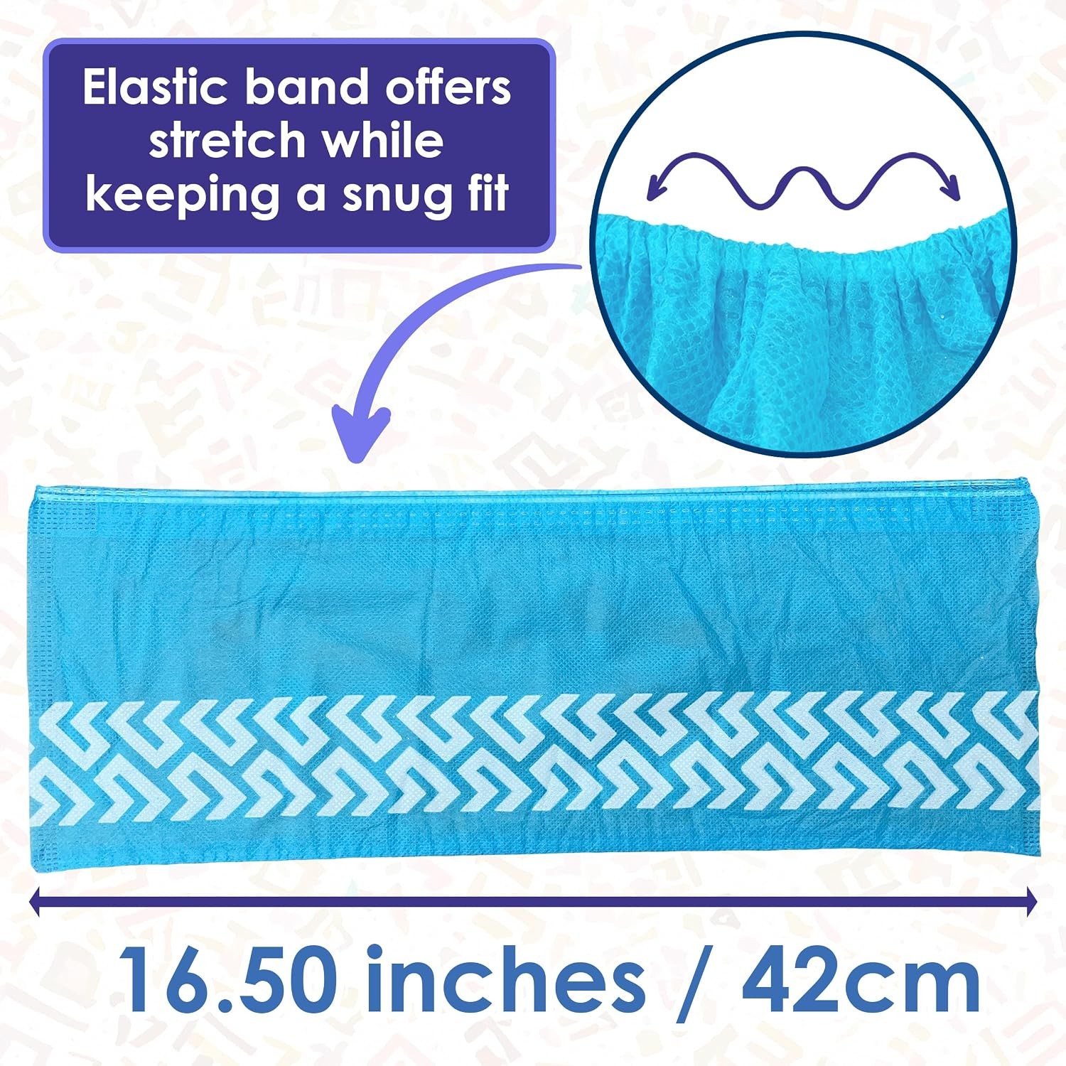 100 Pack Extra Large Disposable Blue Boot & Shoe Covers Indoor Reusable Shoe