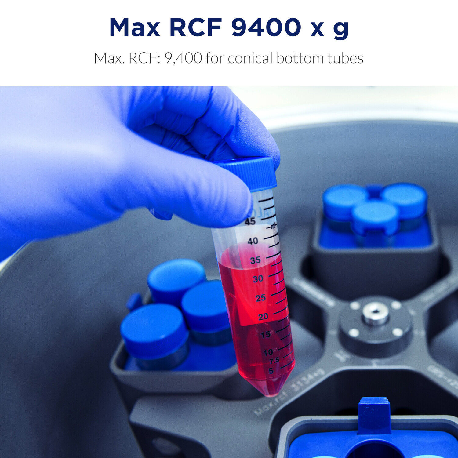 MS@ Conical Plastic Centrifuge Test Tubes 50mL 50Pcs Sterilized White Mark Area