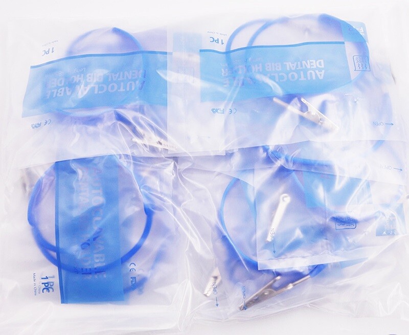 10pcs Silicone Drape Holder Napkin Bib Clips Dental Patient Clamps 135°C