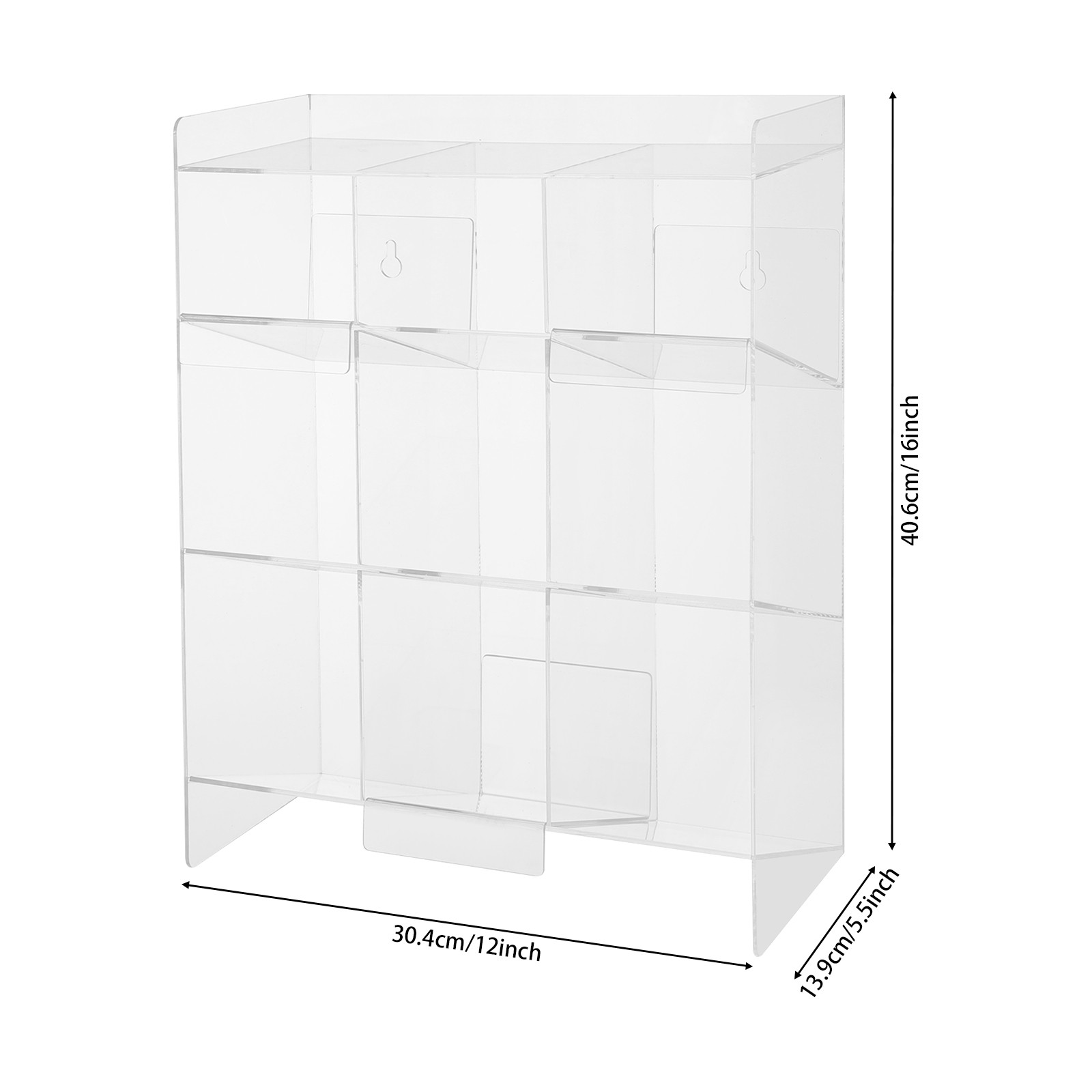 Clear Acrylic Tube Rack, Wall Mounting & Countertop Tube Organizer Holder
