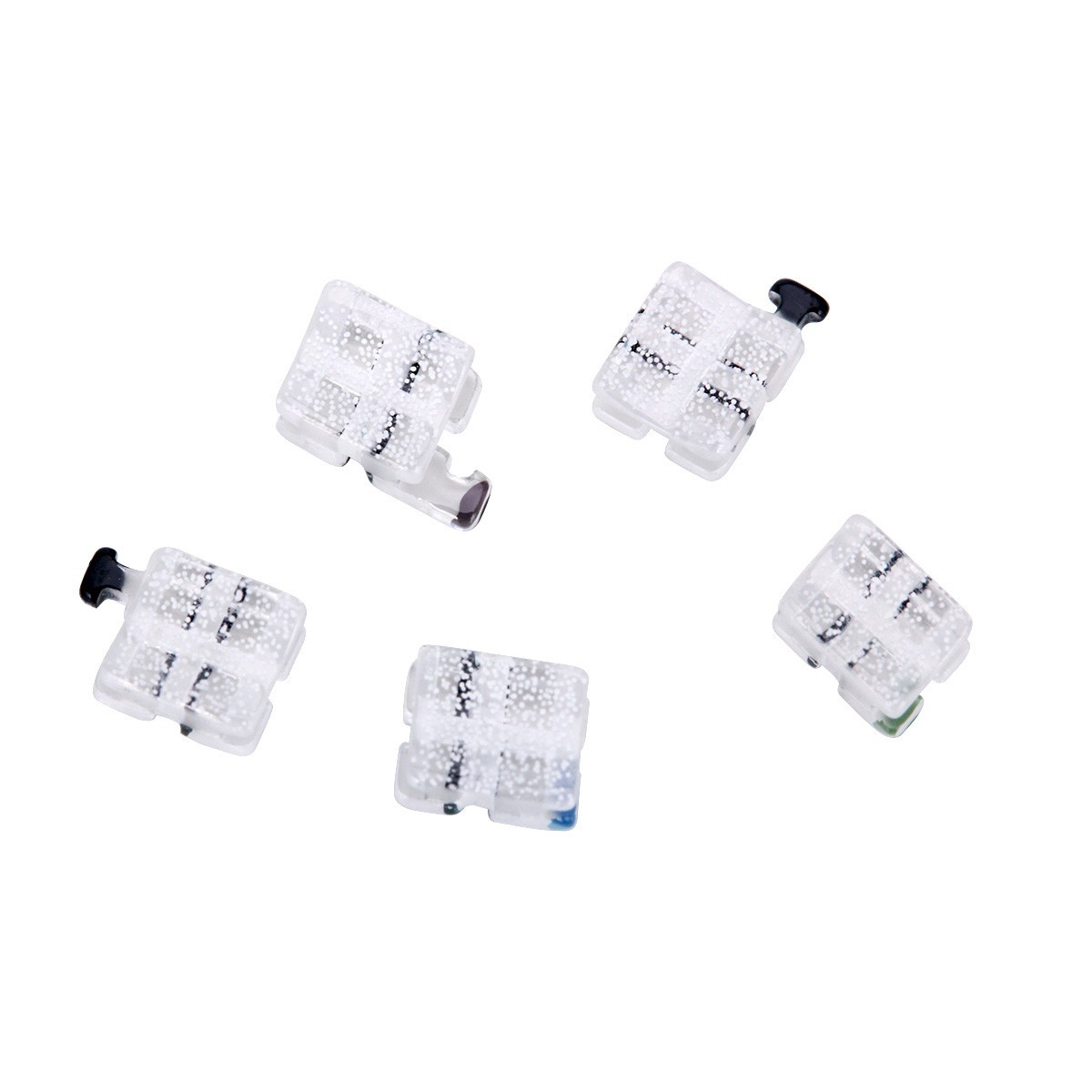 Dental Orthodontic ABSOLUTE Sapphire Ceramic Bracket Roth/MBT.018/022 Hooks 345