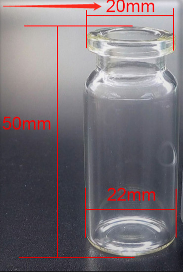 400 PCS 10ml Headspace Vials Clear Glass Bottle 20mm Crimp top Flat Bottom HPLC