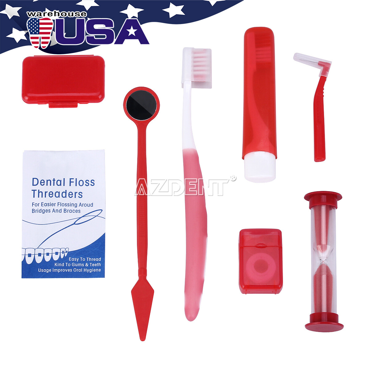 20 X AZDENT Dental Orthodontic Oral Care Kit Hygiene Clean Tools Teeth Whitening