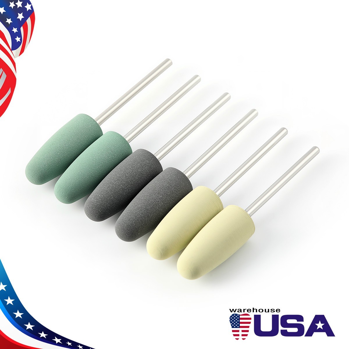 8Pcs Dental Resin Base Acrylic Polishing Kit For Micromotor Straight Handpiece